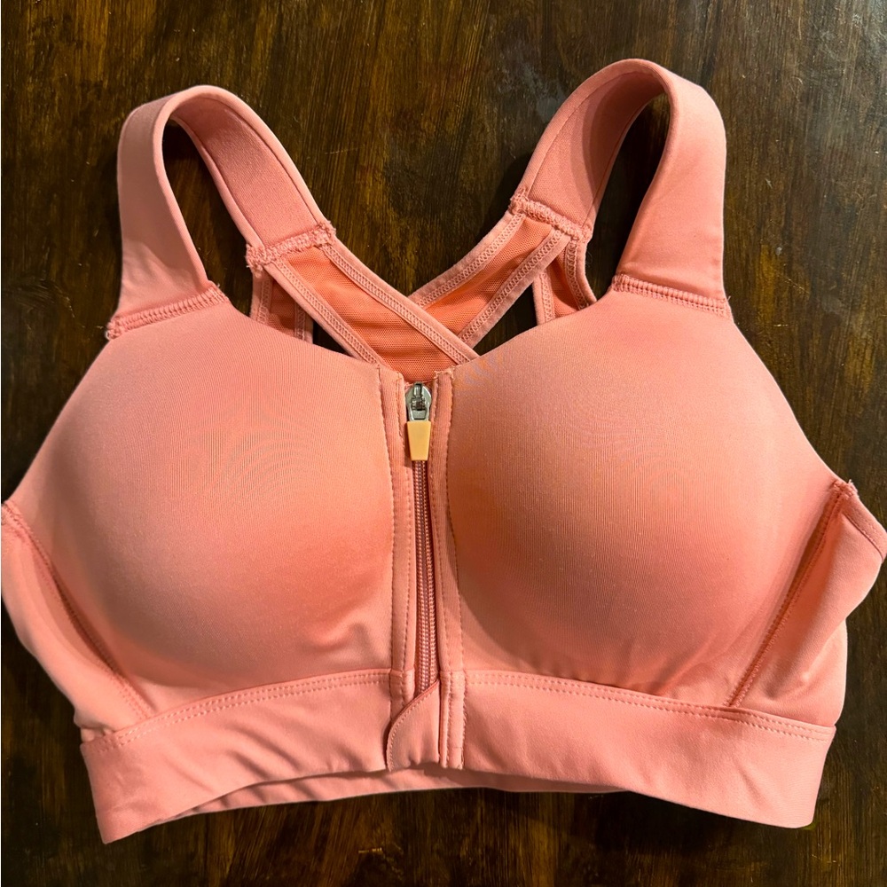 Layer 8 front zip sports bra